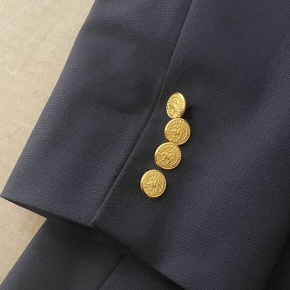 Brooks Brothers Navy Wool Blazer Sport Coat 43R Gold Buttons Classic Preppy - Picture 6 of 11